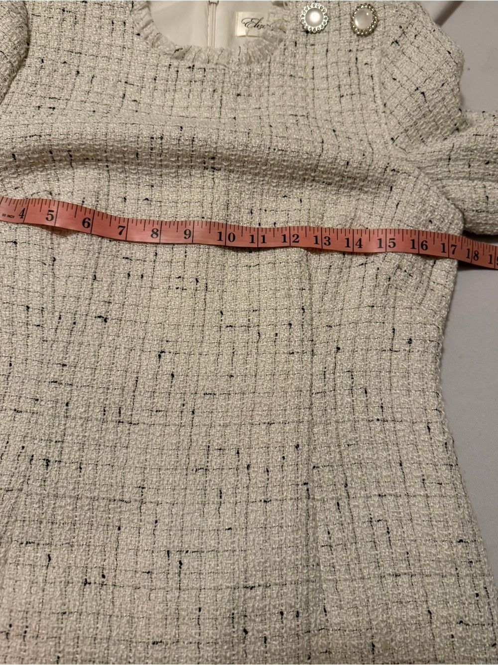 Eliza J Boucle Tweed Dress Sz 4 - Picture 8 of 11